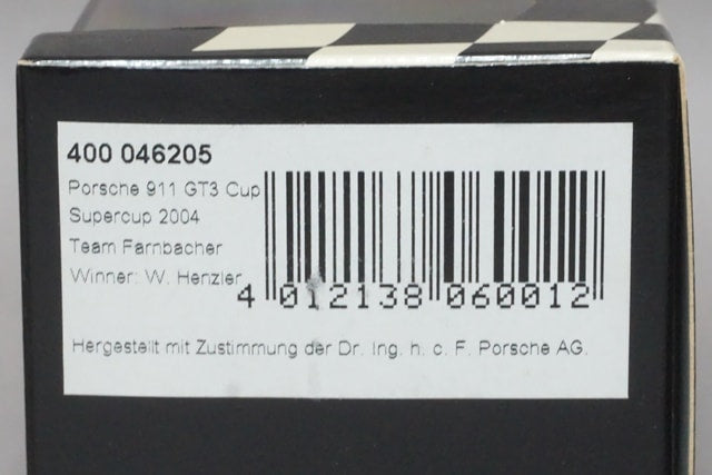 1:43 MINICHAMPS 400046205 Porsche 911 GT3 Cup Supercup 2004 #5