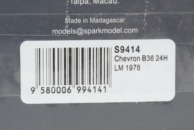 1:43 SPARK S9414 Chevron B36 Le Mans 1978 #29