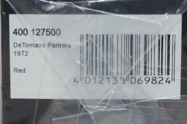 1:43 MINICHAMPS 400127500 De Tomaso Pantera 1972 Red