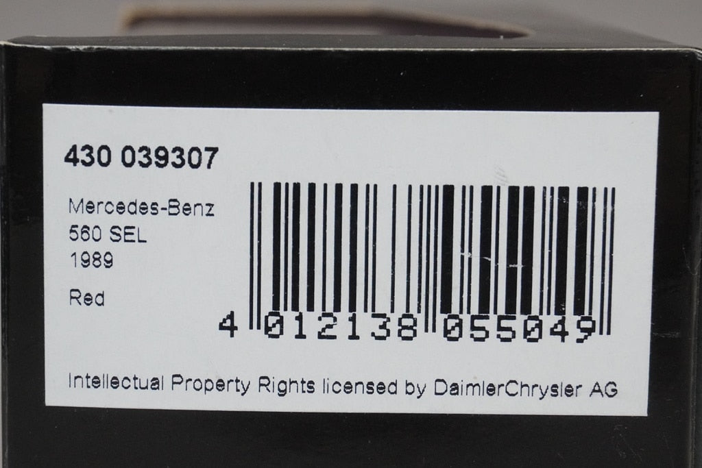 1:43 MINICHAMPS 430039307 Mercedes Benz 560SEL (W126) 1989 Red