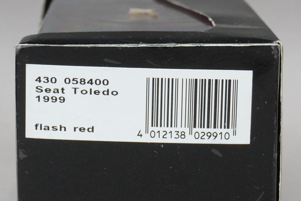 1:43 MINICHAMPS 430058400 Seat Toledo 1999 Flash Red