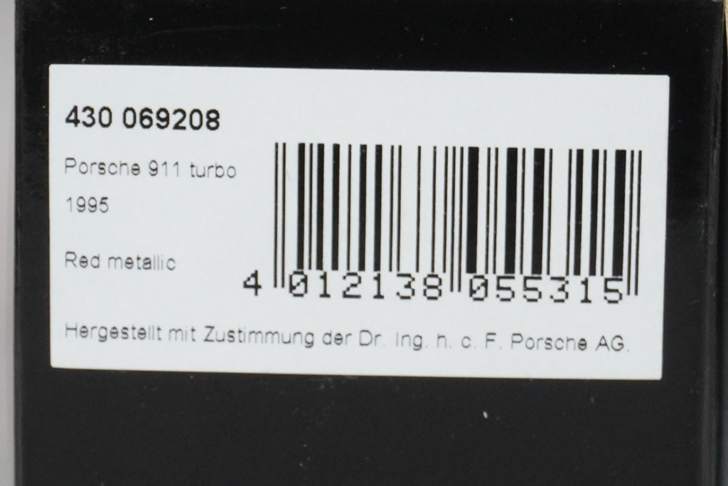 1:43 MINICHAMPS 430069208 Porsche 911 (993) Turbo 1995 Red Metallic