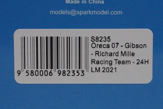 1:43 SPARK S8235 Oreca 07 Gibson Richard Mille Racing Team LM 24H 2021 #1