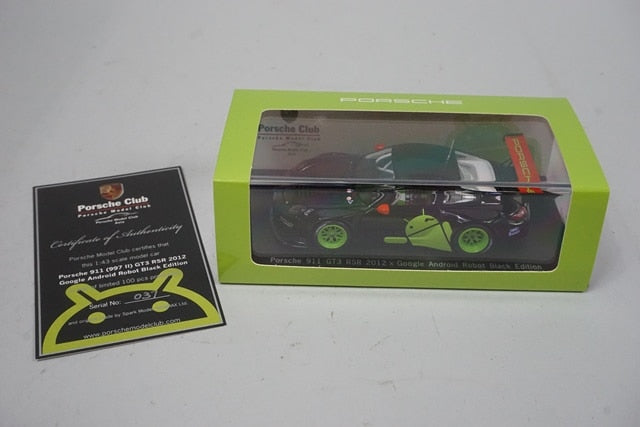 1:43 SPARK Porsche Club Porsche 911 GT3 RSR '12 Android Robot Black model car