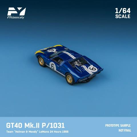 FY64079 Finclassically 1:64 Ford GT40 Mk.II P1031 “Holman & Moody” 1966 LeMans 24 Hours #6