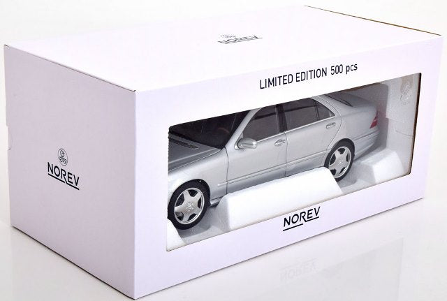 183816 NOREV 1:18 Mercedes S55 AMG W220 2000 Silver (Modellissimo Custom Order)