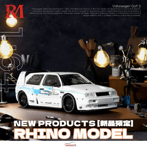 Rhino Model RM 1:64 Golf Mk3 Concept Modified White