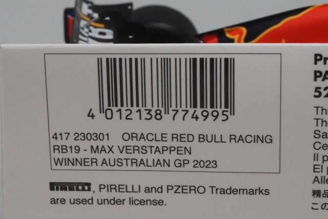 1:43 MINICHAMPS 417230301 ORACLE Red Bull Racing RB19 Australian GP 2023 #1