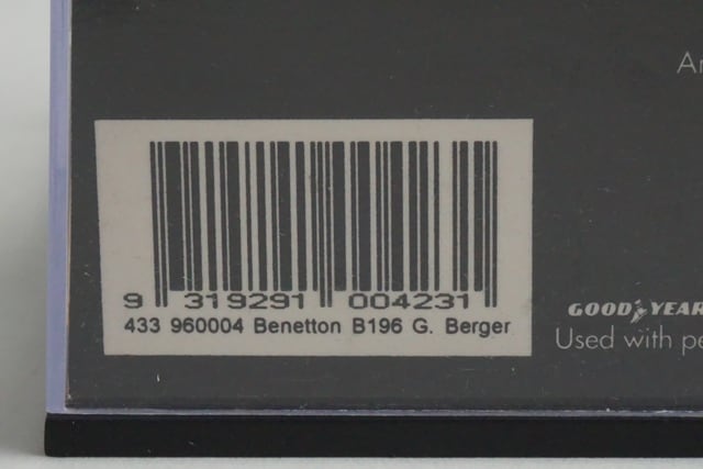 1:43 MINICHAMPS 433960004 Qantas Benetton Australian GP 1997 #4 model car