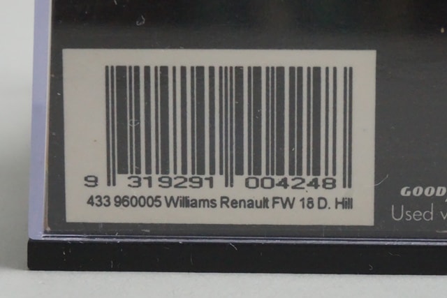 1:43 MINICHAMPS 433960005 Qantas Custom Williams Renault Australian GP 1997 #5 model car