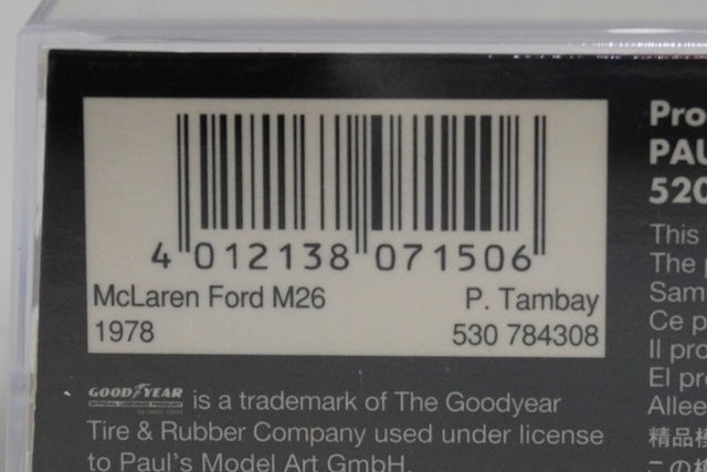 1:43 MINICHAMPS 530784308 McLaren Ford M26 1978 #8 model car