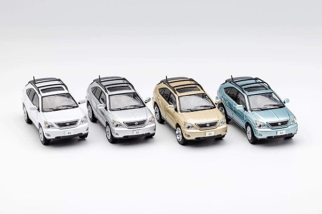 KS-035-277 GCD Gaincorp Products 1:64 Toyota Lexus RX300 Silver Blue with Surfboard (Random Pattern)