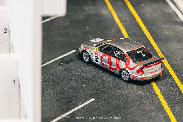 T64-077-96MGP03 Tarmac Works 1:64 Scale Audi A4 Quattro Macau Guia Race 1996 Winner Frank Biela