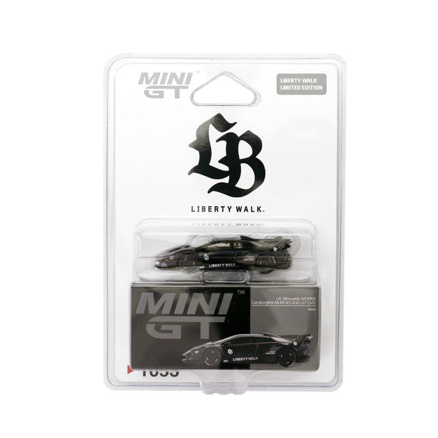 MC281-MUBK TSM MINI-GT 1:64 Lamborghini LB-Silhouette WORKS MURCIELAGO GT Evo Black (LBWK Limited Blister Pack)