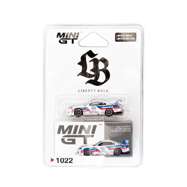 MC141-RDBL TSM MINI-GT 1:64 Nissan LB-Super Silhouette S15 SILVIA GARASIDRIFT x LBWK 2025 RHD LBWK Blister Pack