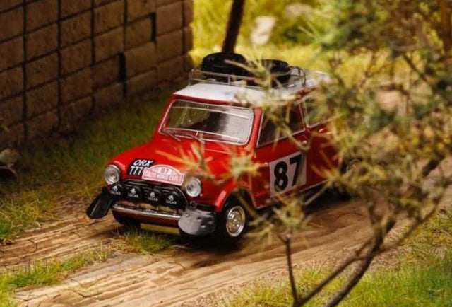 KS078-660 GCD Gainco Products 1:64 Mini Cooper Monte Carlo Mini Mark I Mini Cooper S Rallye Automobile Monte-Carlo Version Red #87 (RHD)