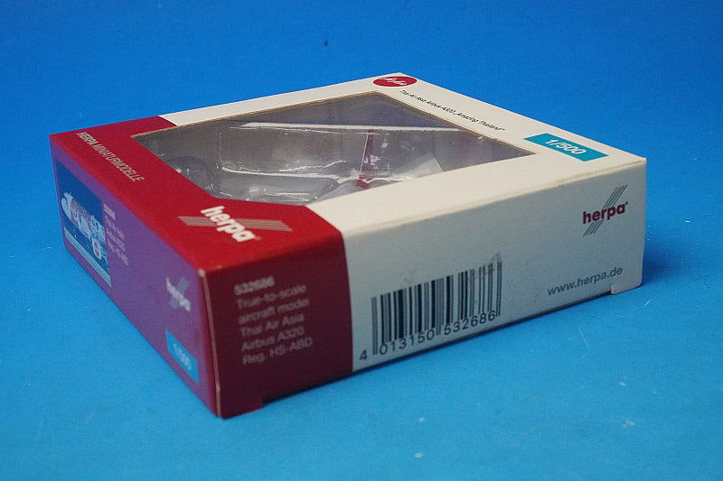 1:500 A320-200 Thai AirAsia Amazing Thailand HS-ABD 532686 Herpa airplane model