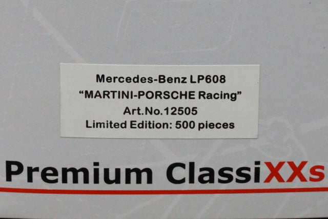 1:43 Premium ClassiXXs 12505 Mercedes Benz LP 608 MARTINI-Porsche Racing