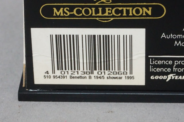 1:43 MINICHAMPS 510954391 Benetton Renault B194/B195 Show Car 1995 M. Schumacher #1 MSC No.14
