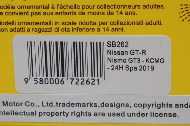 1:43 SPARK SB262 Nissan GT-R Nismo GT3 24h 2019 #18