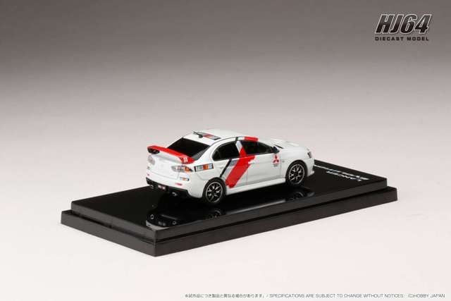HJ644053RA Hobby Japan 1:64 Mitsubishi LANCER EVOLUTION X RALLIART COLOR WHITE model car