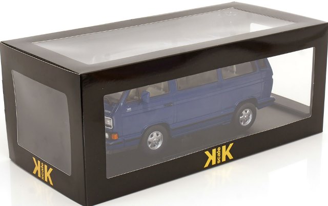 KKDC180141 KK scale 1:18 VW Volkswagen Bus T3 Multivan 1992 Limited Last Edition Blue Metallic