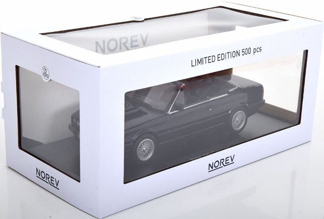 183212 NOREV 1:18 scale BMW 325i E30 Cabrio 1991 Dark Blue Metallic (Modellissimo custom order)