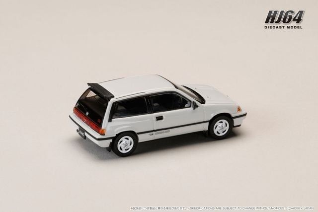 HJ643029W Hobby Japan 1:64 Honda CIVIC AT LATE VERSION with genuine optional parts white