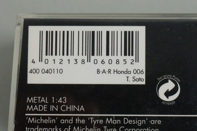 1:43 MINICHAMPS 400040110 BaR Honda 006 2004 #10 model car
