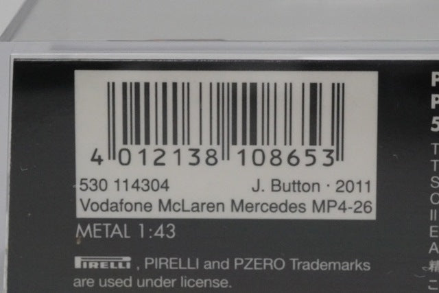 1:43 MINICHAMPS 530114304 Vodafone McLaren Mercedes MP4-26 2011 #4 model car