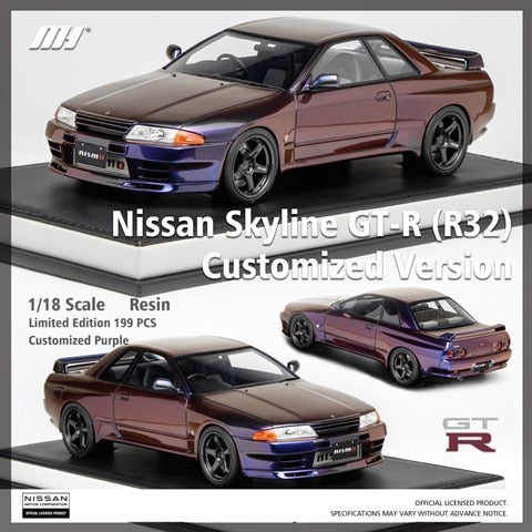 MH027CP MOTORHELIX 1:18 Nissan Skyline GT-R (R32) Customized Version, Purple