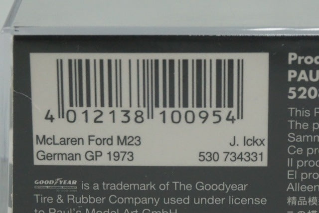 1:43 MINICHAMPS 530734331 McLaren Ford M23 German GP 1973 #30 J. Ickx model car