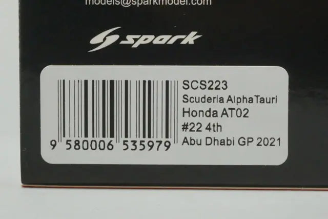 1:43 Spark SCS223 Suzuka Circuit Custom Scuderia AlphaTauri Honda AT02 Abu Dhabi GP 4th 2021 #22 Yuki Tsunoda