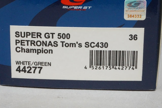 1:43 EBBRO 44277 PETRONAS TOM'S SC430 Super GT500 Winner 2009 #36 model car