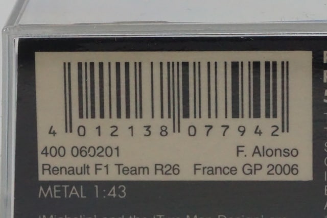 1:43 MINICHAMPS 400060201 Renault R26 French GP 2006 #1 model car