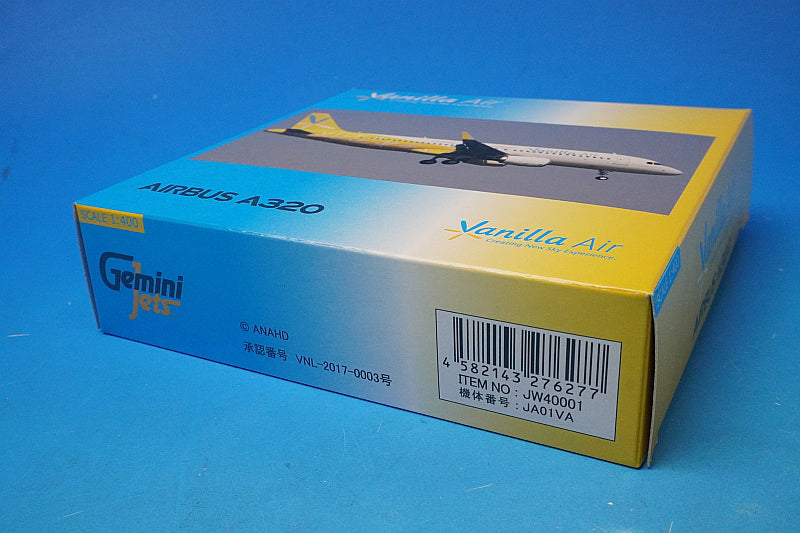 1:400 A320-200 Vanilla Air JA01VA JW40001 Gemini airplane model