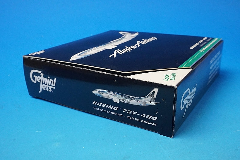 1:400 B737-400 Alaska Salmon N792AS GJASA607 Gemini airplane model