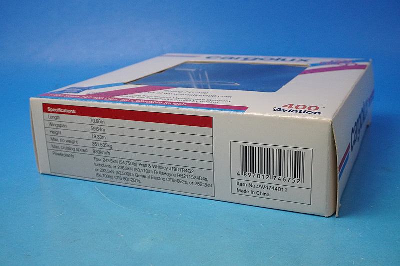 1:400 B747-400 Cargolux LX-NCV AV4744011 Aviation airplane model