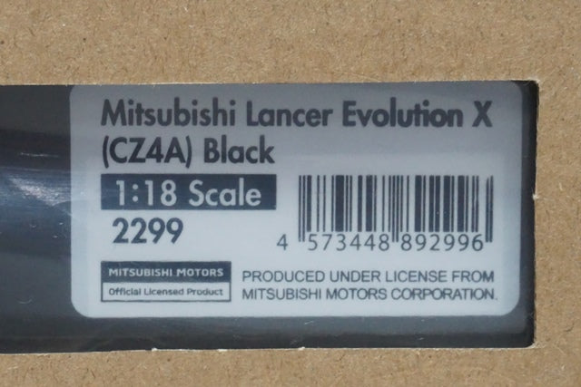 1:18 Ignition model IG2299 Mitsubishi Lancer Evolution X CZ4A Black