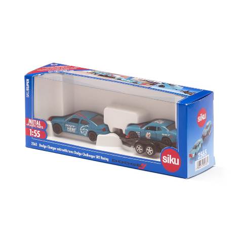 SK2565 SIKU 1:55 Dodge Charger Trailer Dodge Racing Load