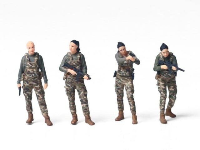 MO223045 MoreArt 1:64 Special Forces Series Women's DOLL SET 4-piece figure set
