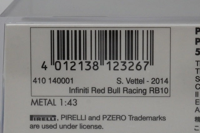 1:43 MINICHAMPS 410140001 Infiniti Red Bull Racing RB10 2014 #1 model car