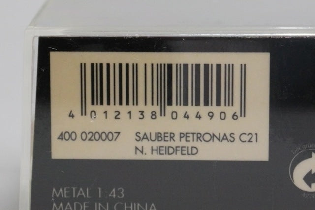 1:43 MINICHAMPS 400020007 Sauber Petronas C21 #7 model car