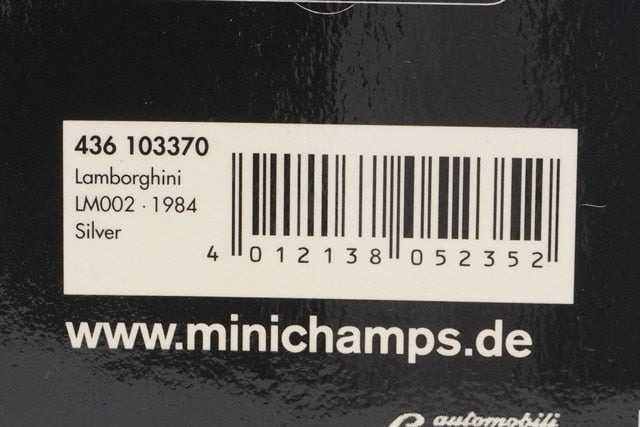 1:43 MINICHAMPS 436103370 Lamborghini LM002 1984 Silver model car