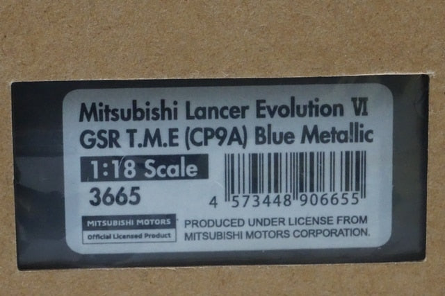 1:18 ignition model IG3665 Mitsubishi Lancer Evolution VI GSR T.M.E (CP9A) Blue Metallic