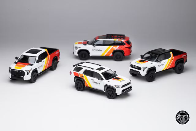 DTG0043-TRD GCD GainCorp Products 1:64 Toyota TRD Pro 4-Vehicle Set – DiecastTalk Exclusive (4Runner TRD Pro, Tacoma TRD Pro, Tundra TRD Pro, Sequoia TRD Pro)