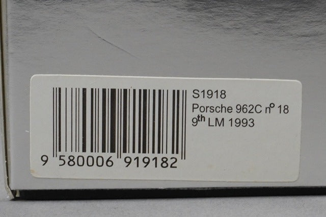 1:43 SPARK S1918 Porsche 962C #18 9th LM 1993 model car
