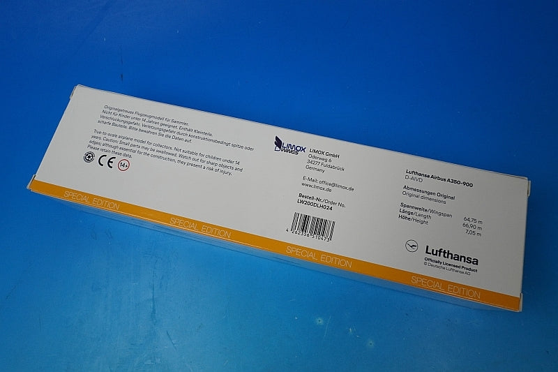 1:200 A350-900 Lufthansa CleanTechFlyer D-AIVD LW200DLH024 LIMOX airplane model