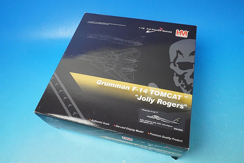 1:72 F-14A US Navy Fighter Squadron 84 Jolly Rogers, based on the aircraft carrier USS Nimitz AJ200 #160393 HA5203 Hobby Master airplane model