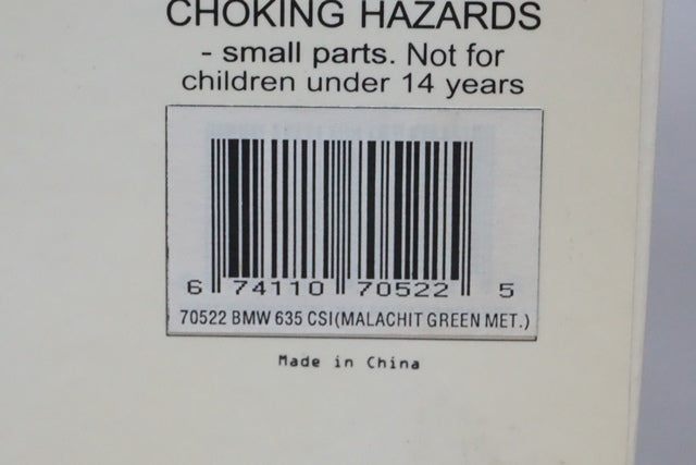 1:18 AUTOart 70522 BMW 635 CSI Green Metallic